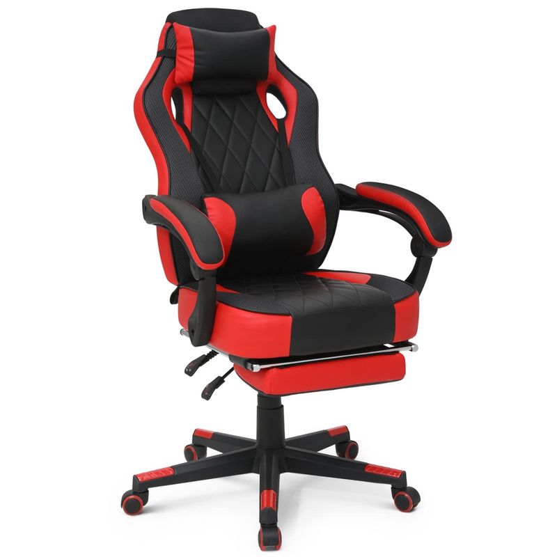 Moderna cadeira de computador ergonômica de jogo estilo de corrida cadeira de couro PU de jogo