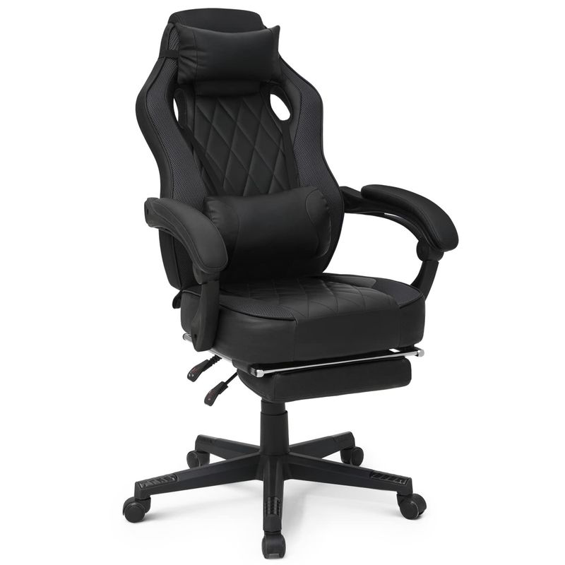 A cadeira de jogos de PU da ALINUNU é ergonômica e ajusta-se para longas sessões de jogo.