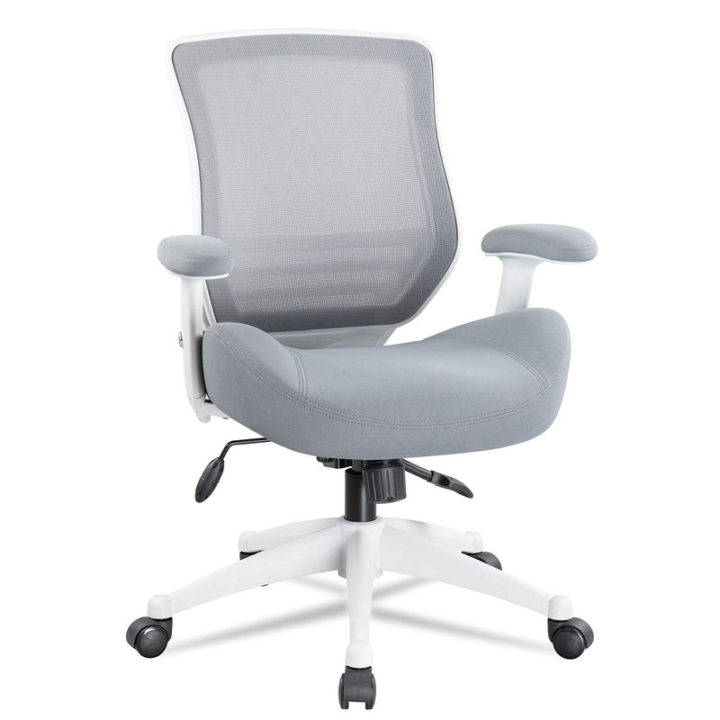 Cadeira de escritório de malha direta com design ergonômico de altura ajustável de braço e cintura