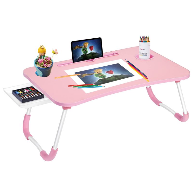 Large Gym Laptop Cama Mesa De Mesa Tray Stand com Porta-Copas Portátil dobrável Lap Desk Bed Tray