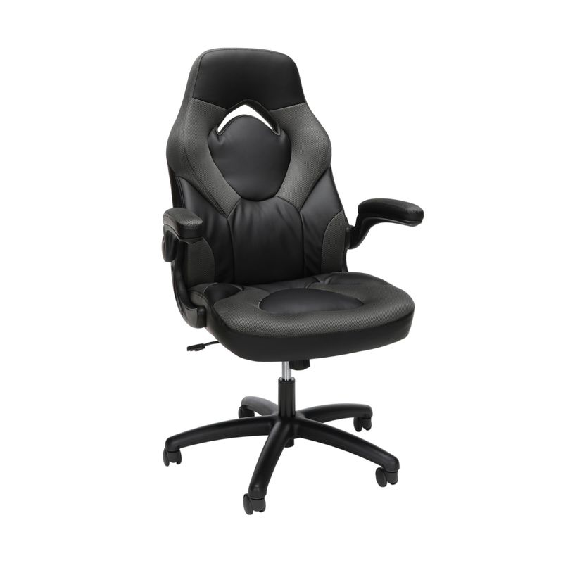 Cadeira de jogo de couro de estilo de corrida com costas altas Cadeira de computador giratória ergonômica 360
