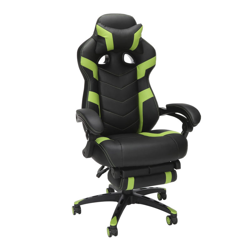 Cadeira de computador de jogos ergonômica de tipo metálico de alumínio com apoio de cabeça integrado