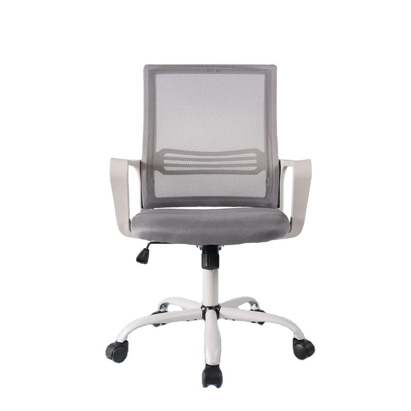 Cadeira giratória de escritório Silla Oficina Mesh Cadeira de trabalho ergonômica Mid-back para trabalho adulto