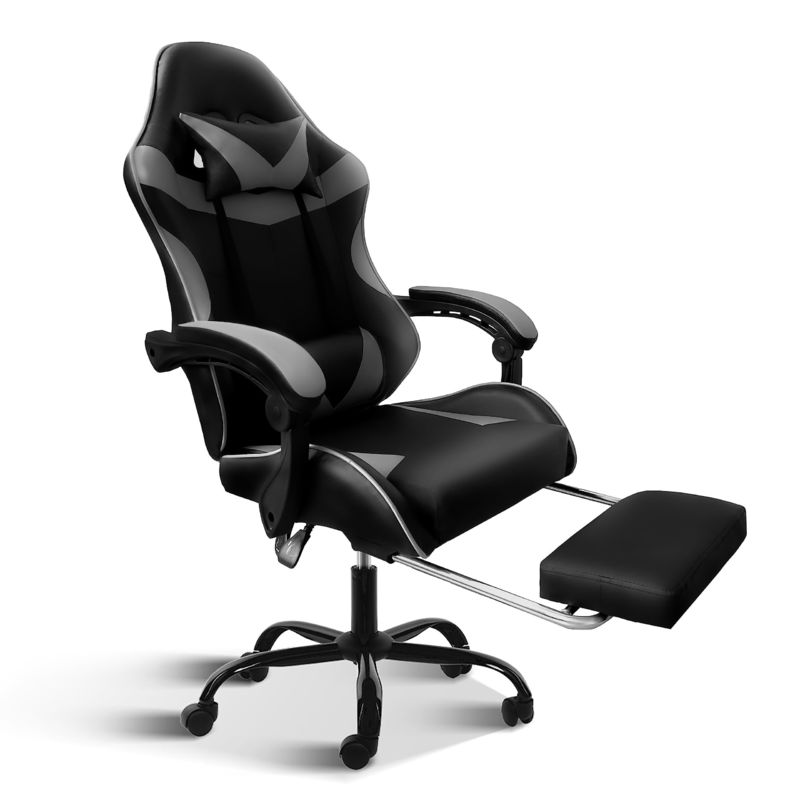 Assento de plástico Cadeira de jogos ergonômica com apoio para os pés e suporte lombar Peso 33 libras