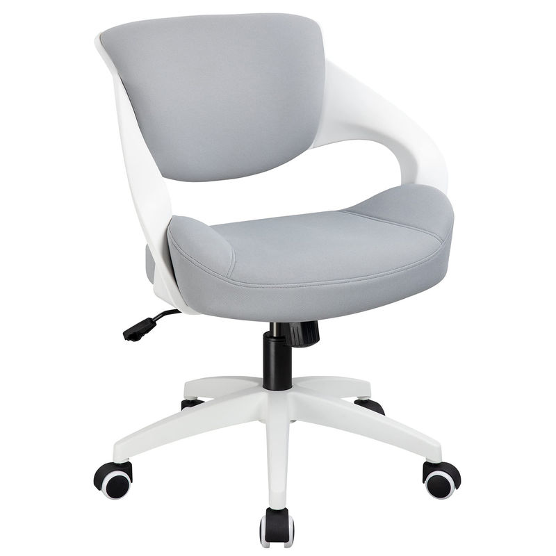 Cadeira de escritório executiva giratória de malha ergonômica de metal com altura ajustável e suporte lombar