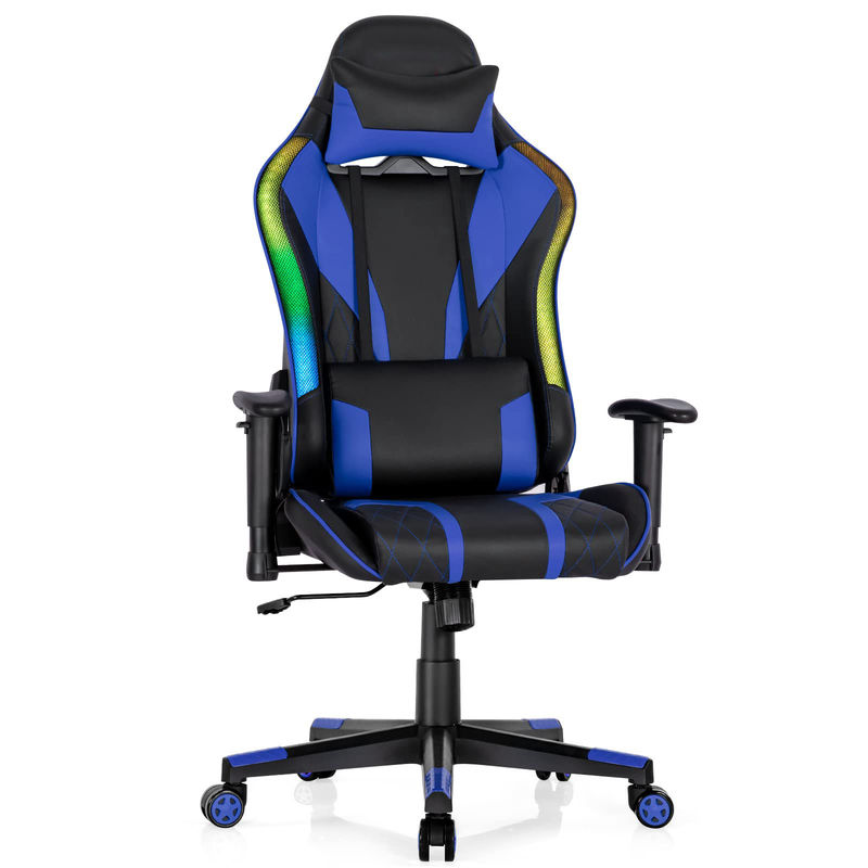 ALINUNU Metal Tipo Alumínio Cadeira de Jogo Ergonômica de Corrida com Apoio Lumbar Ajustável