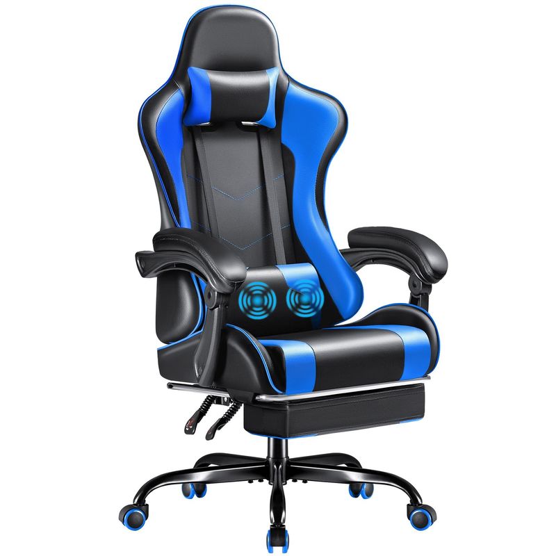 OEM ODM Cadeira de jogo de computador de corrida com apoio de pés e apoio de cabeça em cores personalizadas
