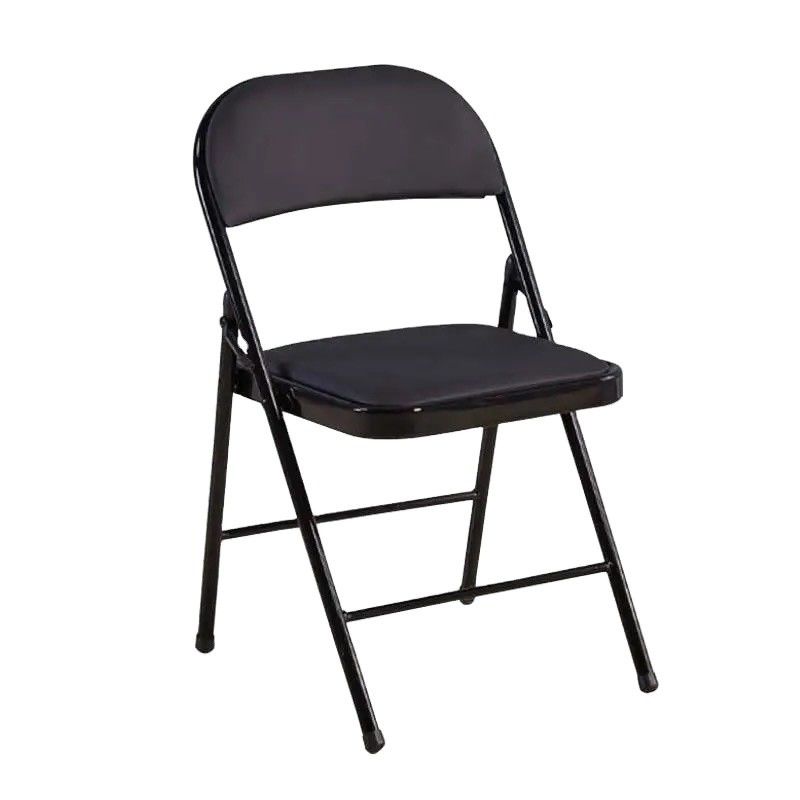 Cadeira dobrável de hospital cadeira dobrável de quadro de metal branco preto para mobiliário exterior