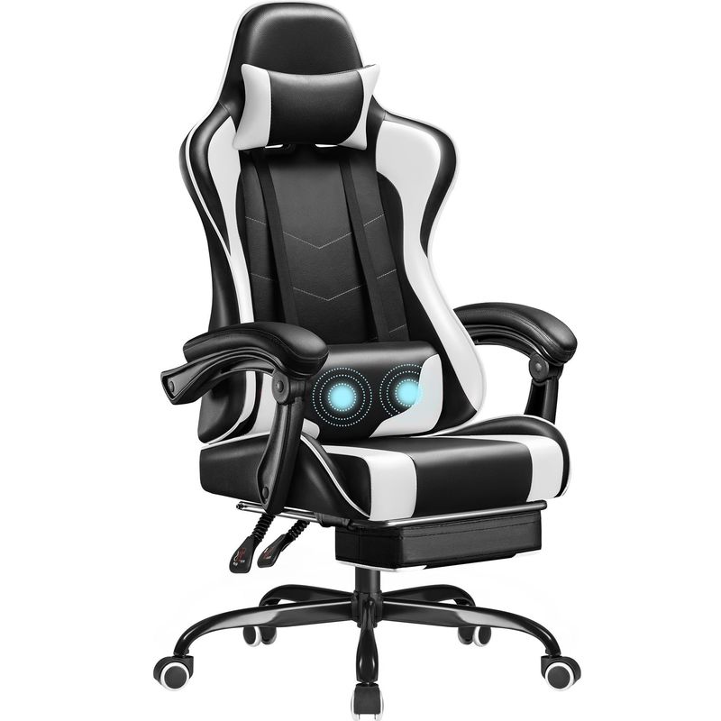 Cadeira de videogame de corrida com assento giratório e item de design ergonômico