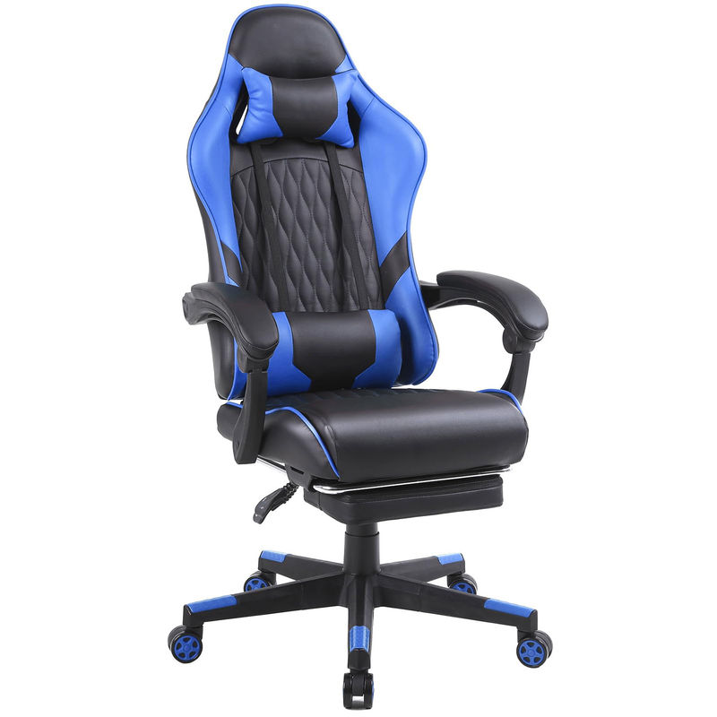Cadeira de jogo de corrida de cores personalizadas de design moderno com apoio para os pés e suporte lombar