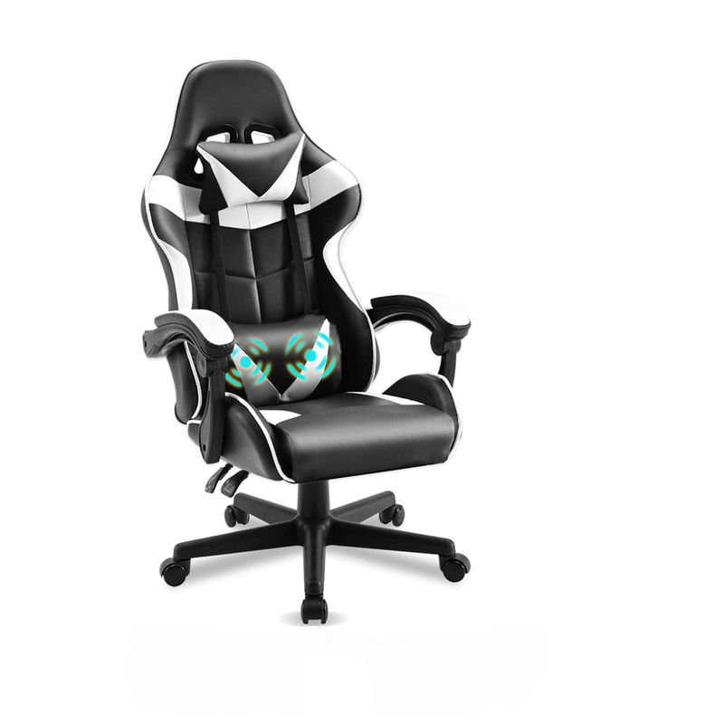 Cadeira de jogo de corrida personalizada de cor com suporte lombar e 3 elevadores de gás