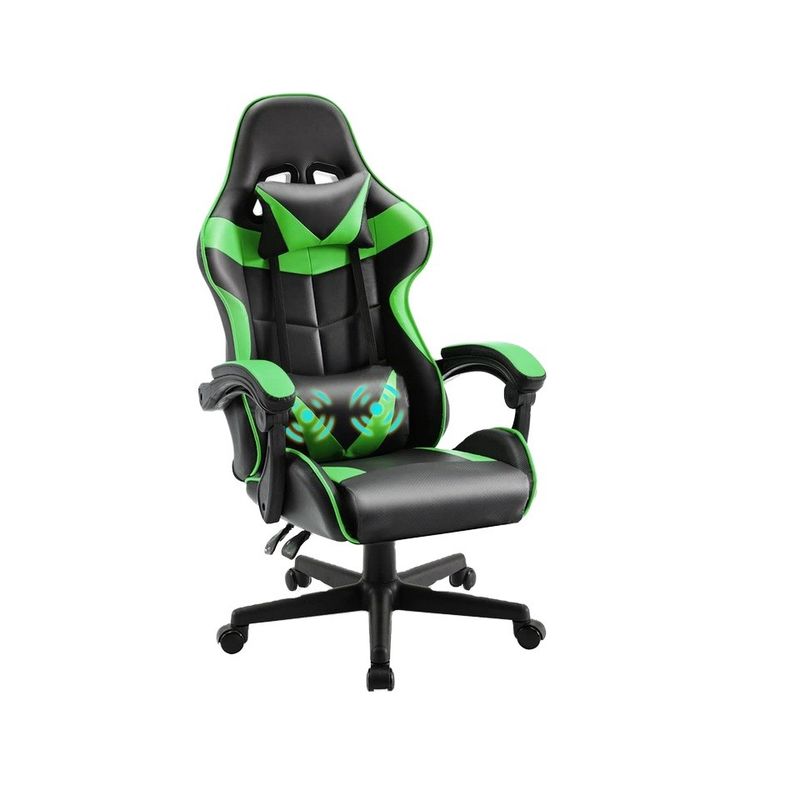 Cadeira de jogo de corrida com suporte lombar e design de costas altas da ALINUNU