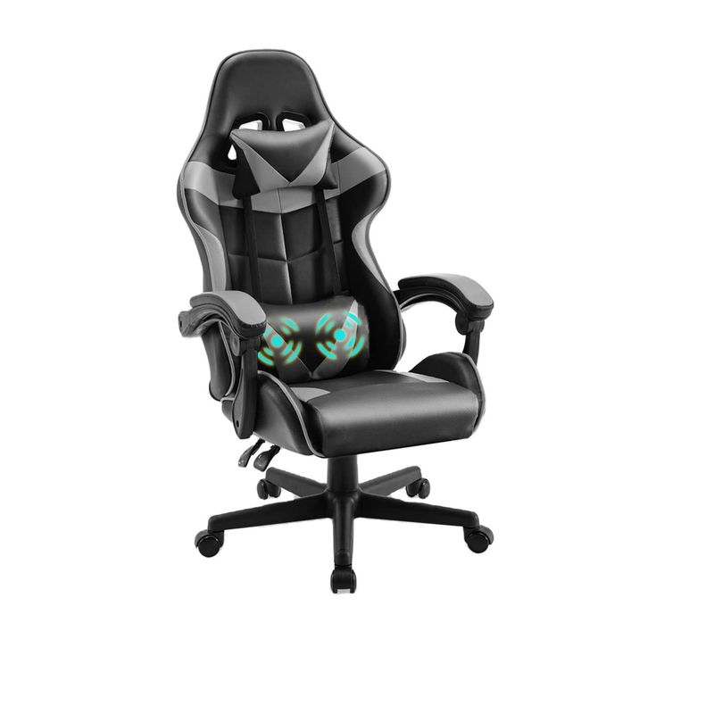 Cadeira de jogos ALINUNU Cadeira ergonômica de costas altas com 3 elevadores de gás e suporte lombar