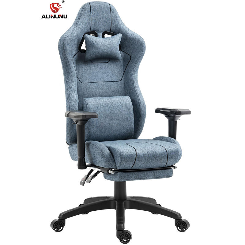 Cadeira de computador ergonômica de cor personalizada ALINUNU com apoio lombar de massagem e apoio de pé