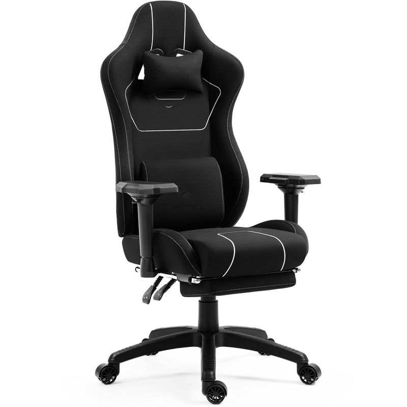 Cadeira de jogador ergonômica ajustável em cores personalizadas com apoio lombar e apoio de pé de massagem