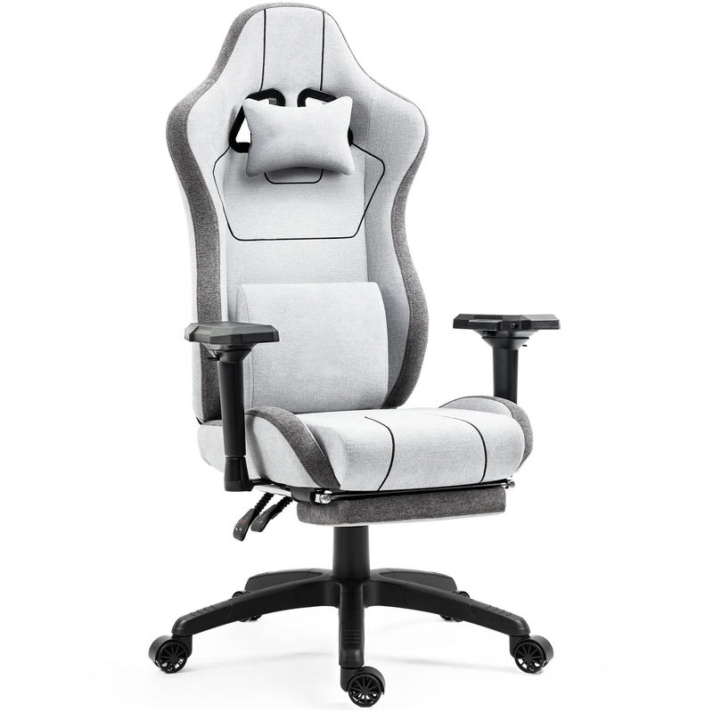 Cadeira de jogos ergonômica de cor personalizada com suporte lombar de massagem e altura ajustável