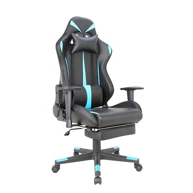 Pronto para o Envio Cadeira Rocker de Couro Original Preto e Azul para Mobiliário de Escritório