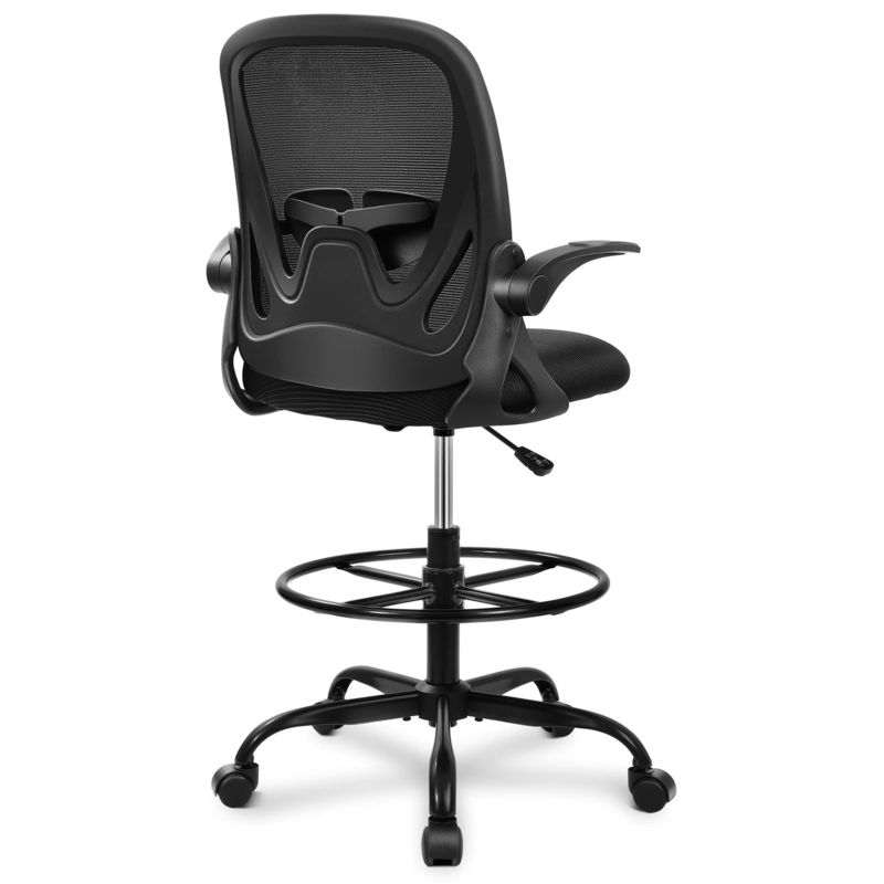 Cadeira executiva ergonômica com apoio lombar e ferro tipo metal